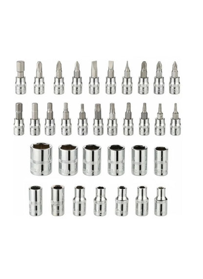 Kit Chaves Ferramentas Jogo 46 Peças Maleta Catraca  Soquetes Completa Profissional Mecânico